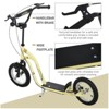 Maggift Kick Scooters Youth Scooter Front and Rear Caliper Dual Brakes Inflatable Front Wheel Ride on Toy for Age 5+, Yellow, 47.3"*22.8"*33.5" - 4 of 4