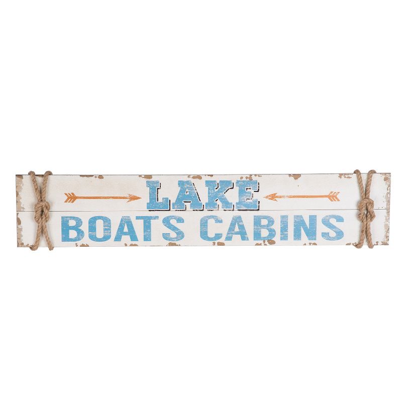 Beachcombers Lake Boats Cabins Sign Wall Coastal Plaque Sign Wall Hanging Decor Decoration For The Beach 36 x 2 x 7 Inches., 1 of 3