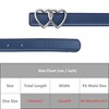 INSPIRE CHIC Women Reversible Faux Leather 0.9" Width Belt with Metal Double Hearts Ring Buckle Belts 1Pc - 4 of 4