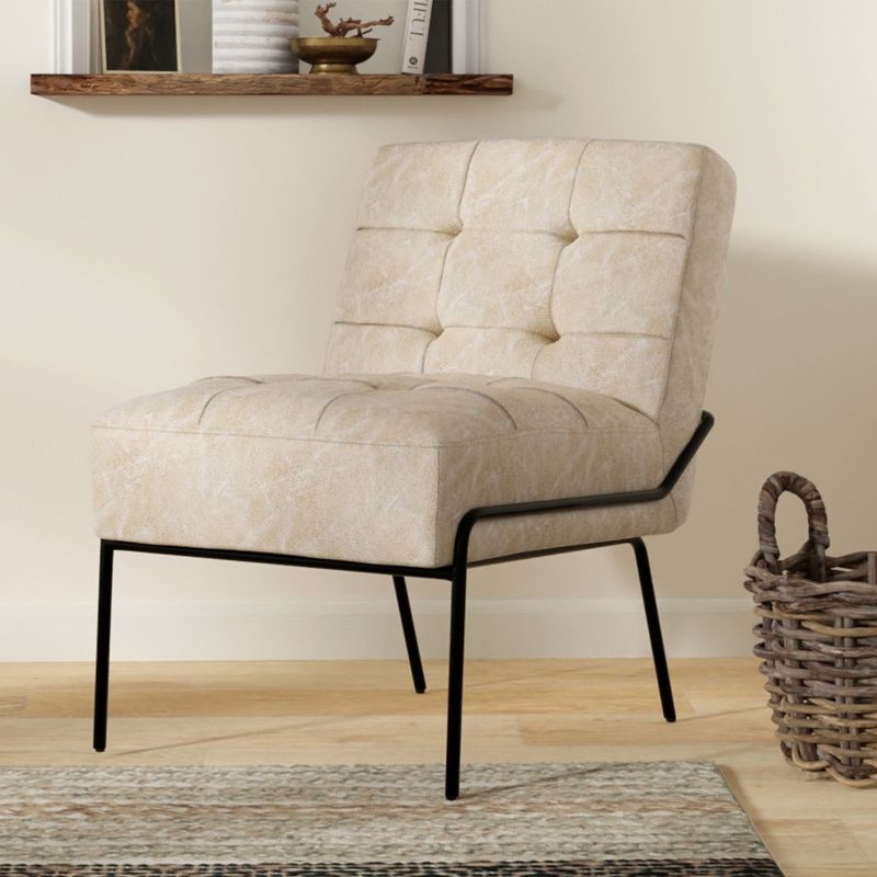 eLuxury Upholstered Tufted Accent Chair, 2 of 12