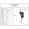 Urban Ambiance Luxury Contemporary Wall Sconce 19.25''H x 4.875''W,  Midnight Black Finish,  Mesa Collection, UHP4377 - 4 of 4