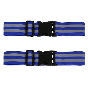 Unique Bargains Reflective Bands for Waist Reflective Belts High Visibility Night Cycling Riding Reflector Tape 2 Pcs - 1 of 4