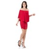 24seven Comfort Apparel Convertible Womens Bodycon Mini Dress Ruffled Sleeve - 2 of 4