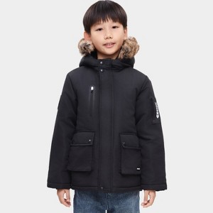 Rokka&Rolla Boys' Winter Coat with Faux Fur Hood Parka Jacket - 1 of 4