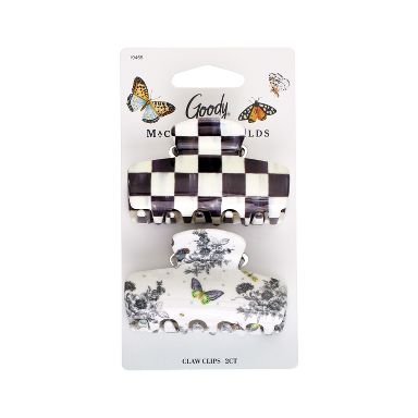 Goody x MacKenzie Childs Medium Claw Clip - Black - 2ct