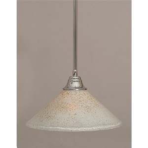 Toltec Lighting Any 1 - Light Pendant in  Chrome with 16" Gold Ice Shade - 1 of 1