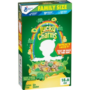 Lucky Charms Saint Patrick's Day Family Size Cereal - 18.6 oz - 1 of 4