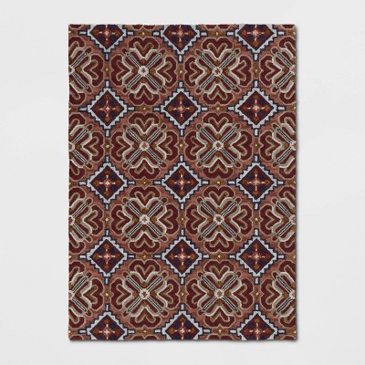 5'X7' Orosia Hand Tufted Rug Coral Red - Threshold™