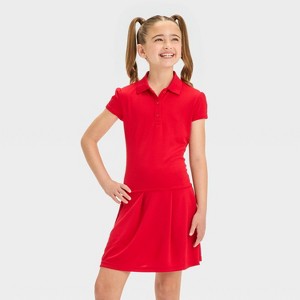 Girls' Short Sleeve Performance Uniform Dress - Cat & Jack™ - 1 of 3