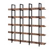 Maliang 5 Tier Bookshelf, Vintage Industrial Style Shelf, with MDF Board, - 3 of 4