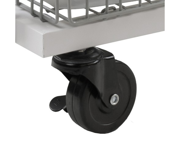 Cart System with wheels 4 Tier White - Urb Space