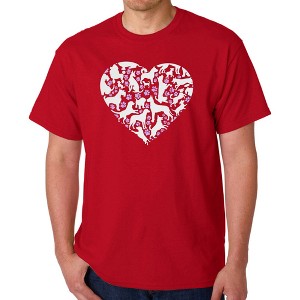 LA Pop Art Dog Heart - Men's Word Art T-Shirt - 1 of 4