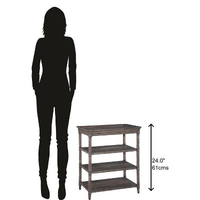 Lincoln Park Traditional Gray-Brown Wood Trunk Table