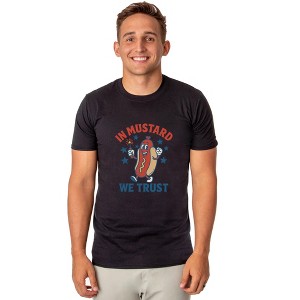 Fourth Of July Men's In Mustard We Trust Hot Dog Funny T-Shirt - 1 of 4