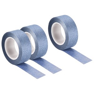 Unique Bargains Adhesive Decorative DIY Arts Gift Wrapping Craft Glitter Tapes 3 Pcs - 1 of 4