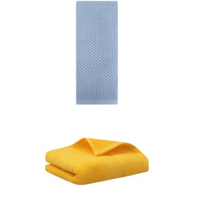 REGALWOVEN Solid Absorbent Soft Cotton Hand Towels for Bathroom Hotel and Spa 13" x 30" 2 Pcs