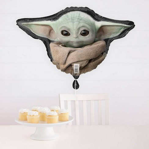 Ballon aluminium bébé Yoda The mandalorian™ 58 x 63 cm : Deguise