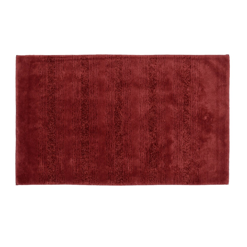 Photos - Bath Mat Garland Rug 24"x40" Essence Nylon Washable Bathroom Rug Chili Red : Microfiber, Machine Washable, Non-Slip Backing