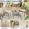 Acapulco Chair Set 3 Piece, Outdoor Patio Bistro Set with 2 Wicker Chairs & 1 Tempered Glass Table - 4 of 4