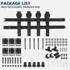 Sliding Door Hardware - Bi-Folding Track Kit for 2/4 Closet Doors, Heavy Duty Side Mounted Roller, Smooth Quiet Operation, Easy Install (No Door) - 3 of 4