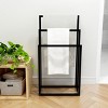 Metal Freestanding Towel Rack 3 Tiers Hand Towel Holder Organizer for Bathroom Accessories, Black - 2 of 4
