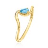 Pure Collection by Ross-Simons 0.20 Carat Swiss Blue Topaz Ring in 14kt Yellow Gold - 3 of 4