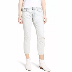 Women's The Cropped Straight Leg Destroy Ankle Jean - CURRENT/ELLIOTT - 1 of 4