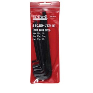 Eklind - Hex-L - SAE Long Arm Hex L-Key Set - 5/64 to 3/8 in. - 9 Pieces - Case of 6 - 1 of 1
