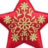 TopComfy Decorative Object Thread Embroidered Star Hanging Ornament for Holiday Decor, Red, 4"*0.75"*4" - 4 of 4