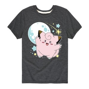Boys' - Pokémon - Clefairy Moon Stars Short Sleeve Graphic T-Shirt - 1 of 4