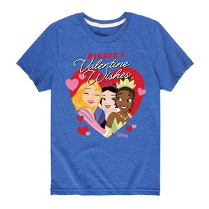 Girls' - Disney Princess - Kisses and Valentine Wishes Short Sleeve Graphic T-Shirt - 1 of 4