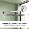 Cobbe 12 Inches Bathroom Rain Mixer Shower Combo Set Wall Mounted Rainfall Shower Head System Brushed Nickel Finish Shower Faucet Rough-In Valve - 4 of 4