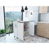 NicBex 1 Drawer Rolling Kitchen Island Cart with 4 Shelves and 2 Cabinets,Kitchen Island on Wheels with Storage,Modern Island Table for Kitchen - 2 of 4