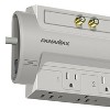 Panamax® 1,125-Joules Surge Protector, 8 AC Outlets plus RJ11 and F-Female Coax, 6-Ft. Cord with Angled Plug, SP8-AV in White - 4 of 4