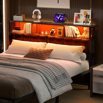 Aheaplus Upholstered Headboard with Storage Bags