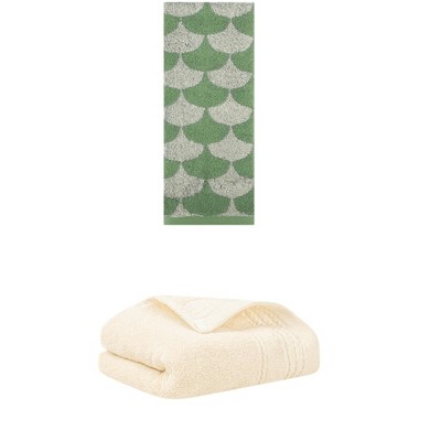 REGALWOVEN Soft Absorbent Bathroom Decorative Hand Towels for Drying 14" x 30"/13" x 29" 2 Pcs