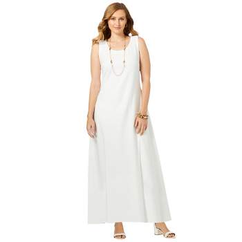 Jessica London Women's Plus Size Denim Maxi Dress, 22 - White : Target