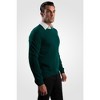JENNIE LIU Men's 100% Pure Cashmere Long Sleeve Pullover Crewneck Sweater - 4 of 4