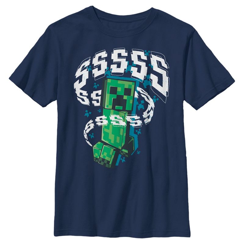 Boy's Minecraft SSSS Creeper T-Shirt, 1 of 5