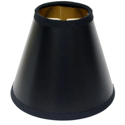 Vynxaria Lampshades: Black Animal Hide Chandelier Shades, 3" x 4" x 4" Set of 6