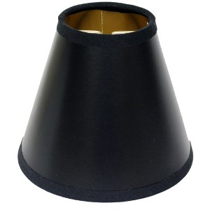 Vynxaria Lampshades: Black Animal Hide Chandelier Shades, 3" x 4" x 4" Set of 6 - 1 of 3