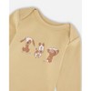 Deux par Deux Boy Organic Cotton Onesie Light Caramel - 3 of 4