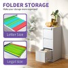 2/3/4/5-Drawer Vertical Filing Cabinet, Metal File Cabinet with Lock for Home Office Storage – The Pop Home - 3 of 4