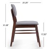 PAGED Mid-century Dining Chairs Set of 2, Wood Living Room Chair with Cushioned Seat, 18.75" Accent Chair for Dining Room, Kitchen - 4 of 4