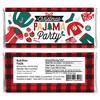Big Dot of Happiness Christmas Pajamas - Candy Bar Wrapper Holiday Plaid PJ Party Favors - Set of 24 - 2 of 4