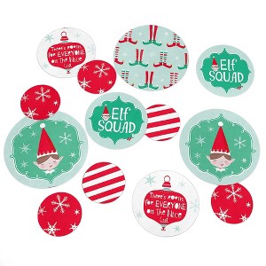 Big Dot of Happiness Elf Squad - Kids Elf Christmas and Birthday Party Giant Circle Confetti - Party Decorations - Large Confetti 27 Count - 1 of 4