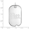 Black Bow Jewelry 10k White Gold Pittsburgh Panthers NCAA Large Pendant - 2 of 3