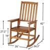 SKRAN Acacia Indoor Rocking Chair, Outdoor Solid Wood Patio Furniture for Bedroom, Living Room, Porch - 3 of 4