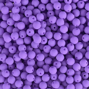 John Bead 138pcs Czech Glass 4mm White Alabaster Velvet Soft Violet Round Bead Strands - 1 of 4