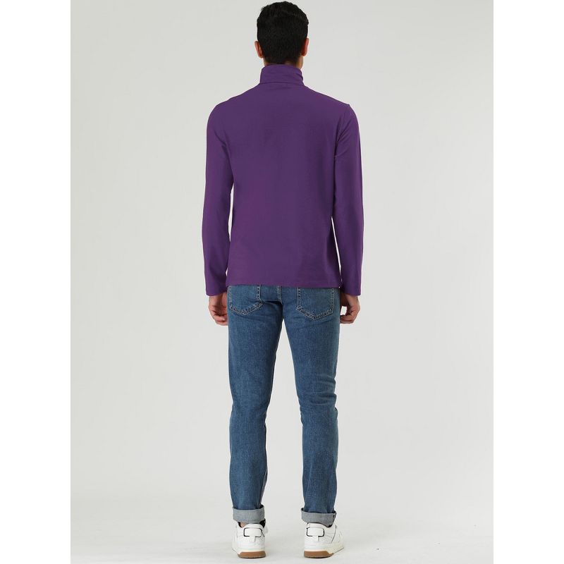Lars Amadeus Men's Slim Fit Long Sleeve Pullover Turtleneck Sweater, 5 of 7